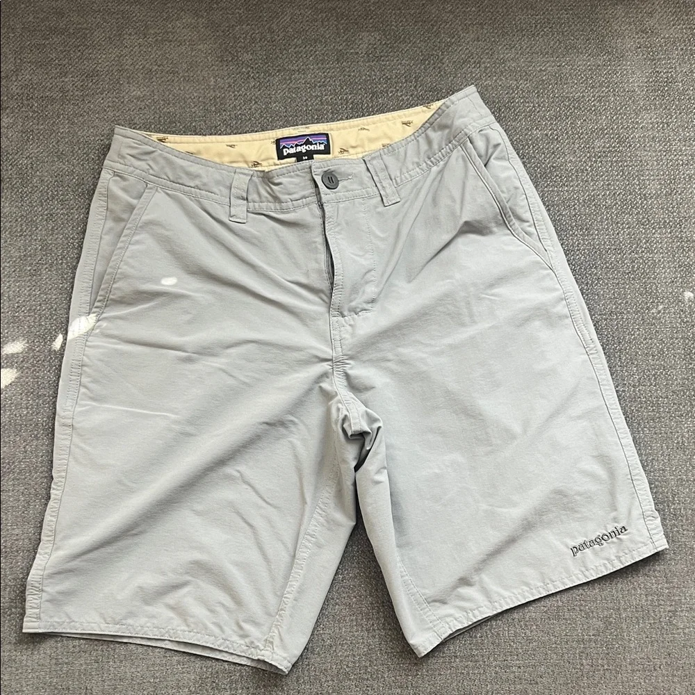 Patagonia Men's Light Gray Flat Front Shorts